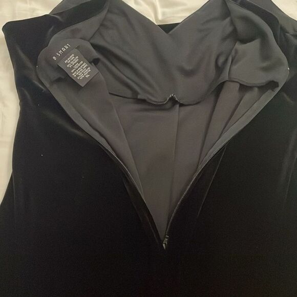 B. Smart Black Velvet Slip Dress Womens Size Extra Large Party Holiday Stretch - Picture 4 of 12